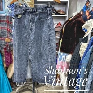 Madewell sz 26 Rigid Denim A-Line skirt A27